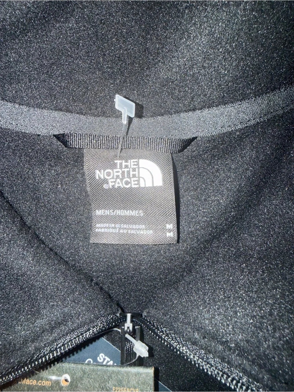 The North Face Men’s Black & Red Patterned Half-Zip Fleece Pullover
